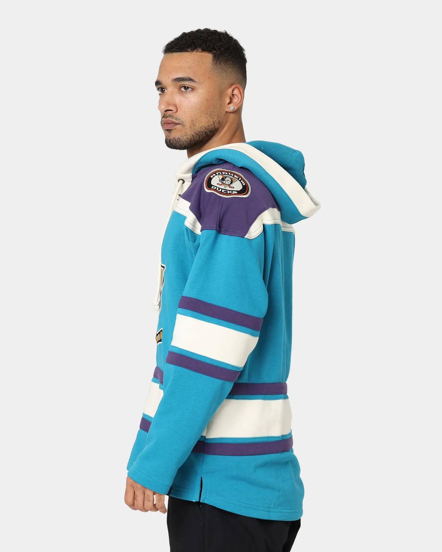 47 Brand Anaheim Ducks Lacer Hoodie Purple/Sharks Teal