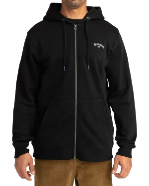 Arch Zip Hoodie in Black