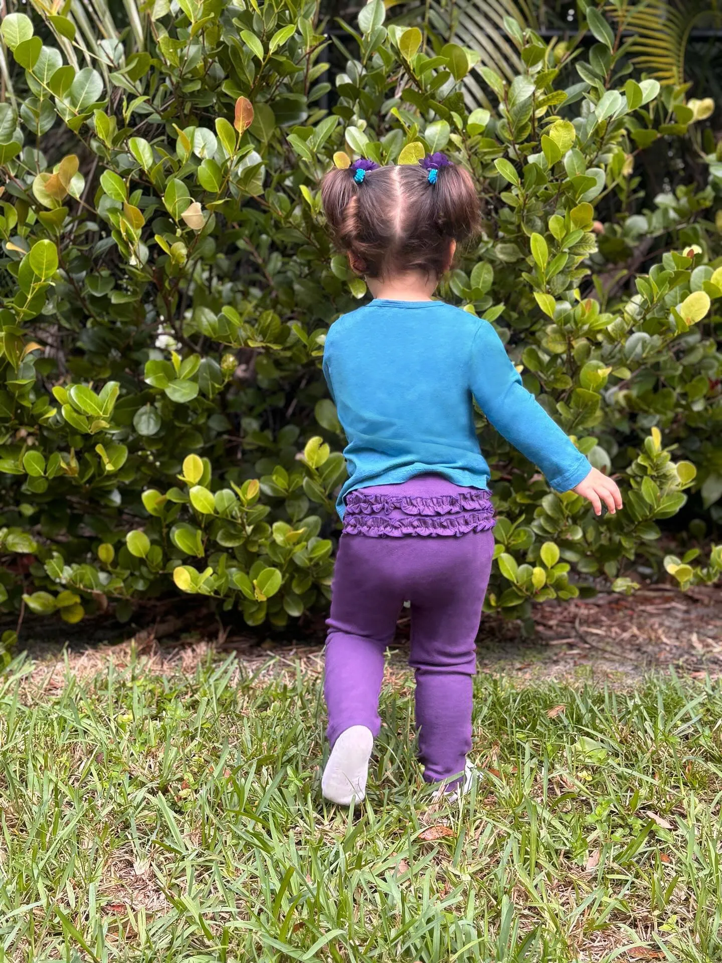 Baby Ruffle Butt Soft Cotton Leggings | Deep Purple