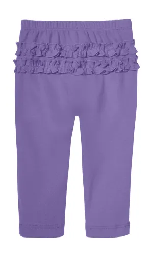 Baby Ruffle Butt Soft Cotton Leggings | Deep Purple