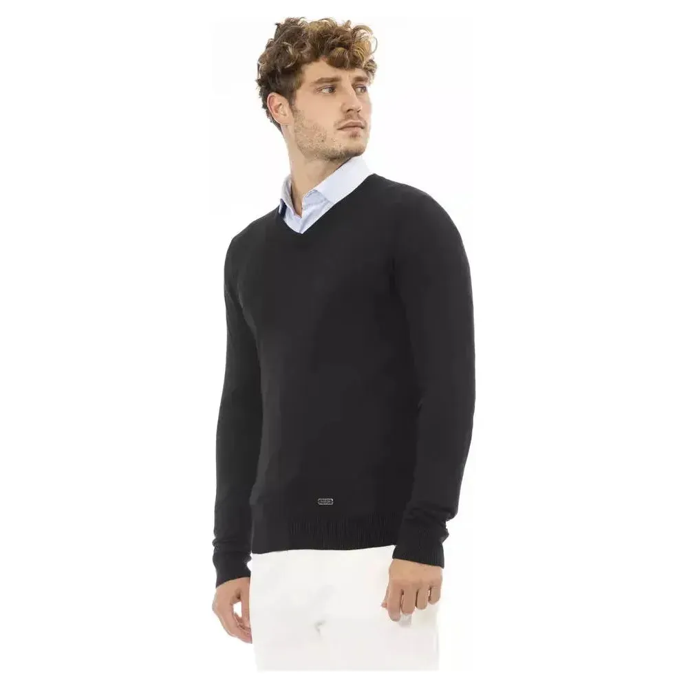 Baldinini Trend Black Modal Men Sweater