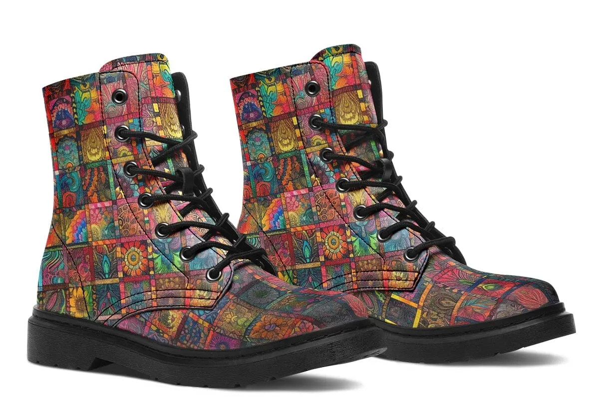 Blotter Quilt Combat Boots