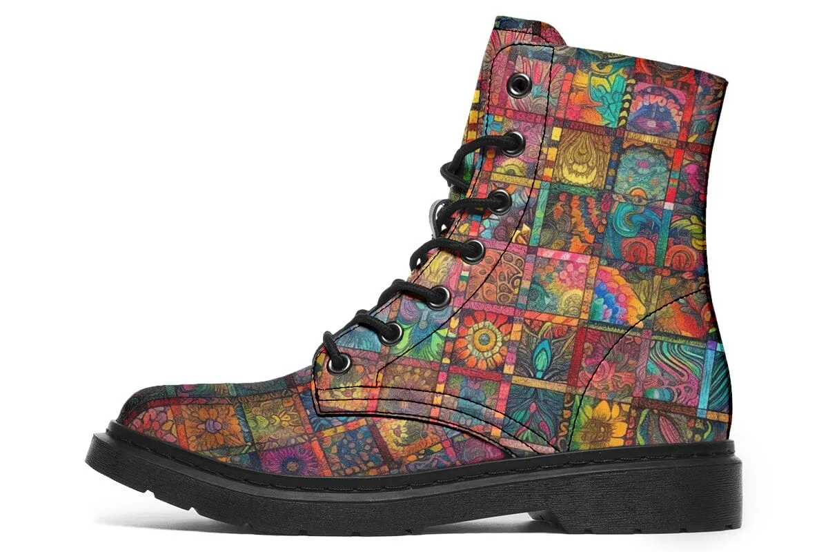 Blotter Quilt Combat Boots