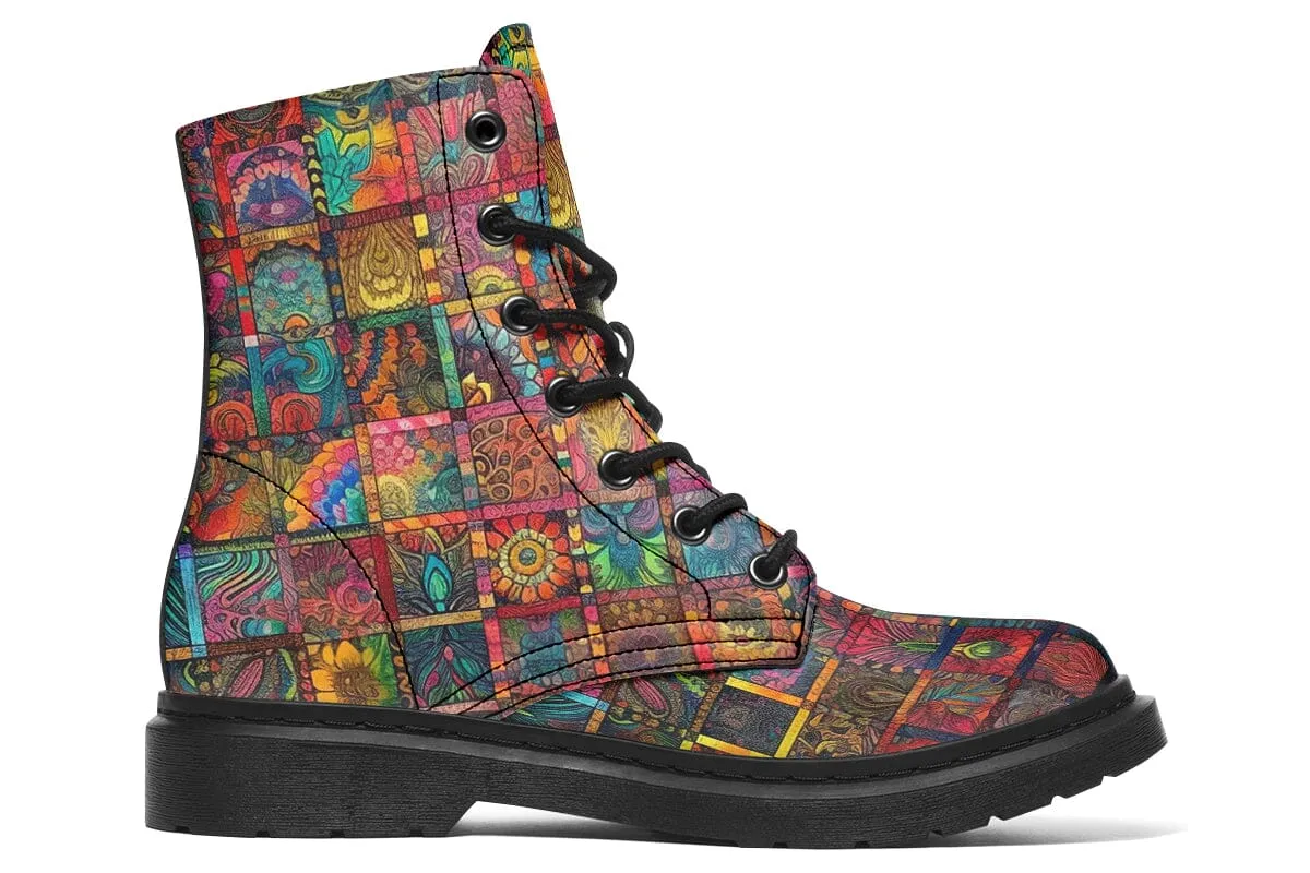 Blotter Quilt Combat Boots