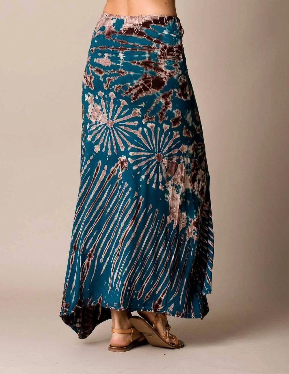 Boho Tie-Dye Maxi Skirt