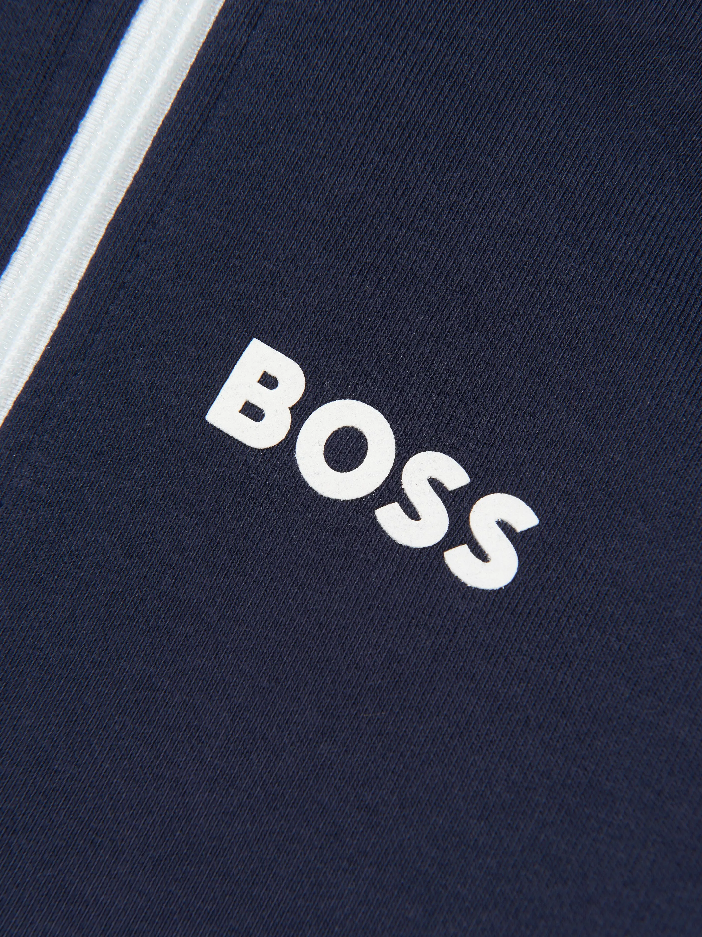 BOSS Boys Zip Up Hoodie In Navy