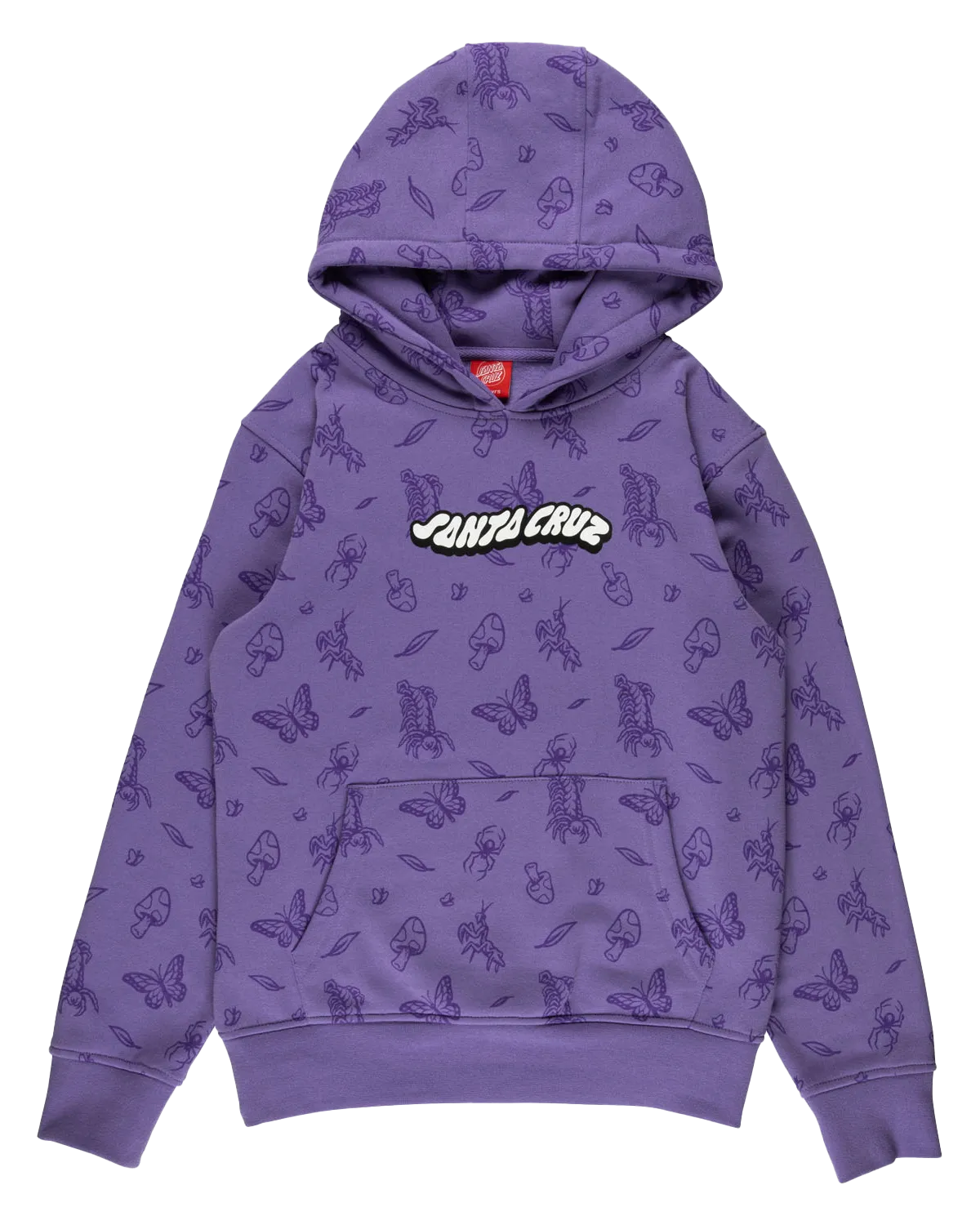 Boys Winkowski Comic Bugs Hoodie in Meta Mauve