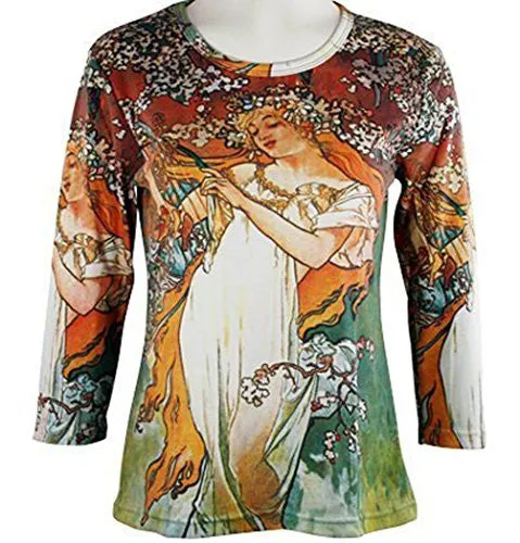 Breeke & Company Mucha - Spring Maiden Cotton MicroFiber Blend Top