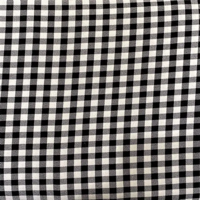 Check Suiting Fabric, Check Black/White- 145cm