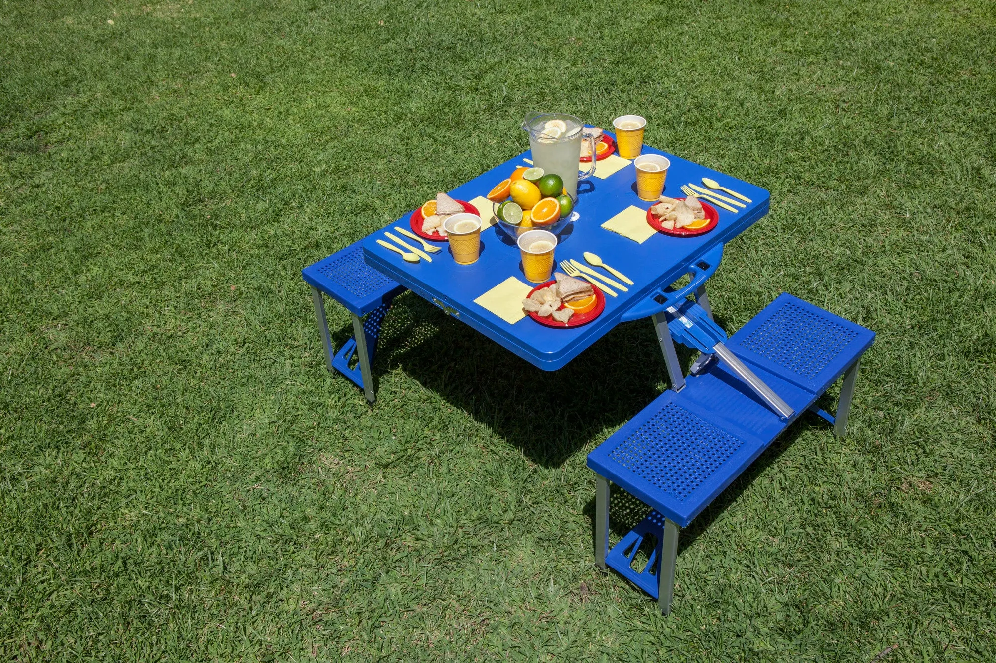 Columbus Blue Jackets - Picnic Table Portable Folding Table with Seats