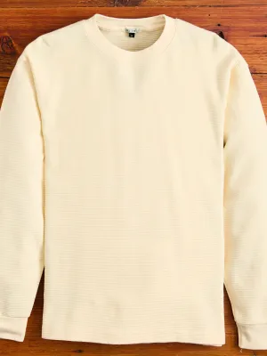 Cotton Longsleeve Thermal Knit in Cream