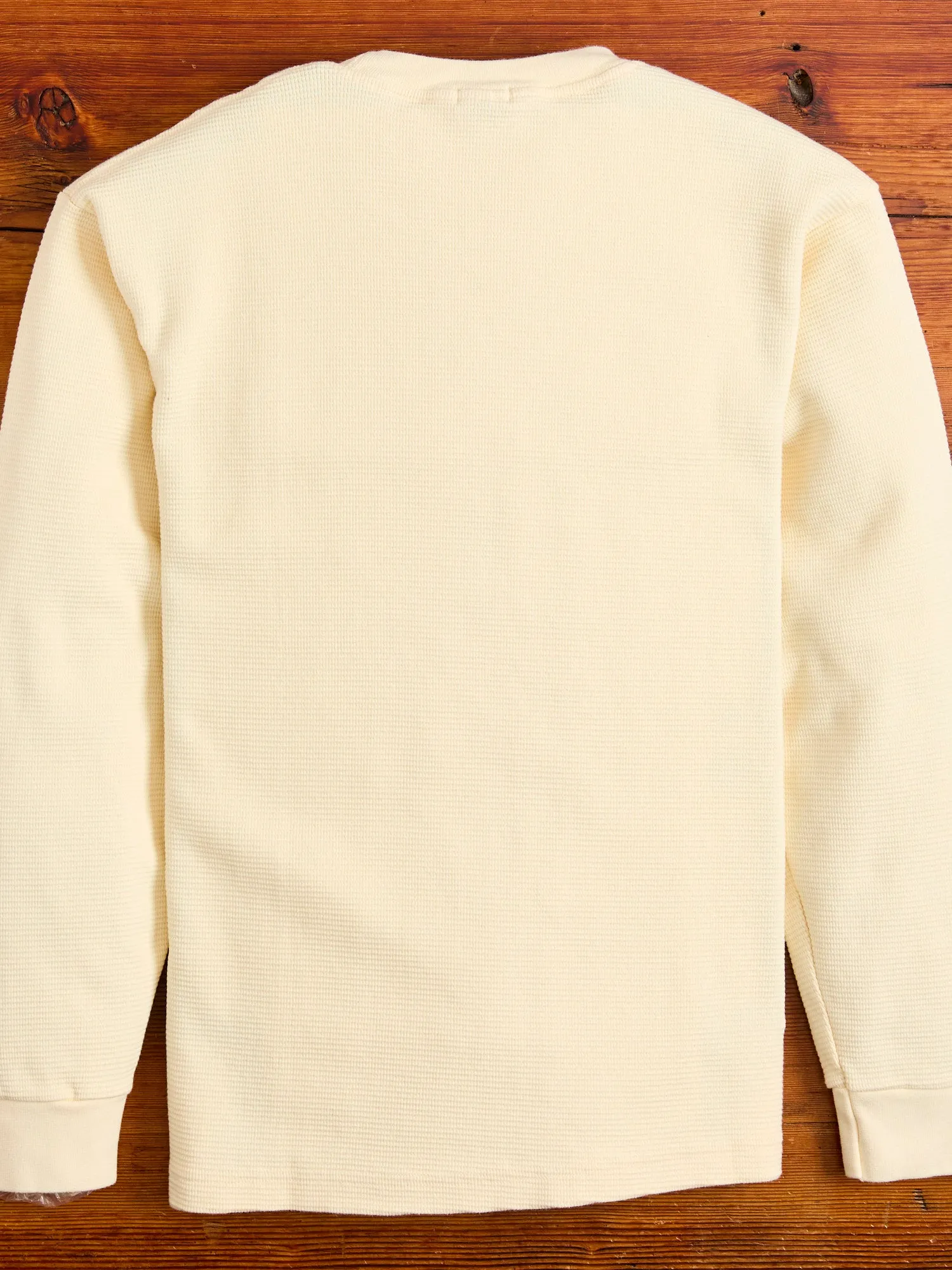 Cotton Longsleeve Thermal Knit in Cream