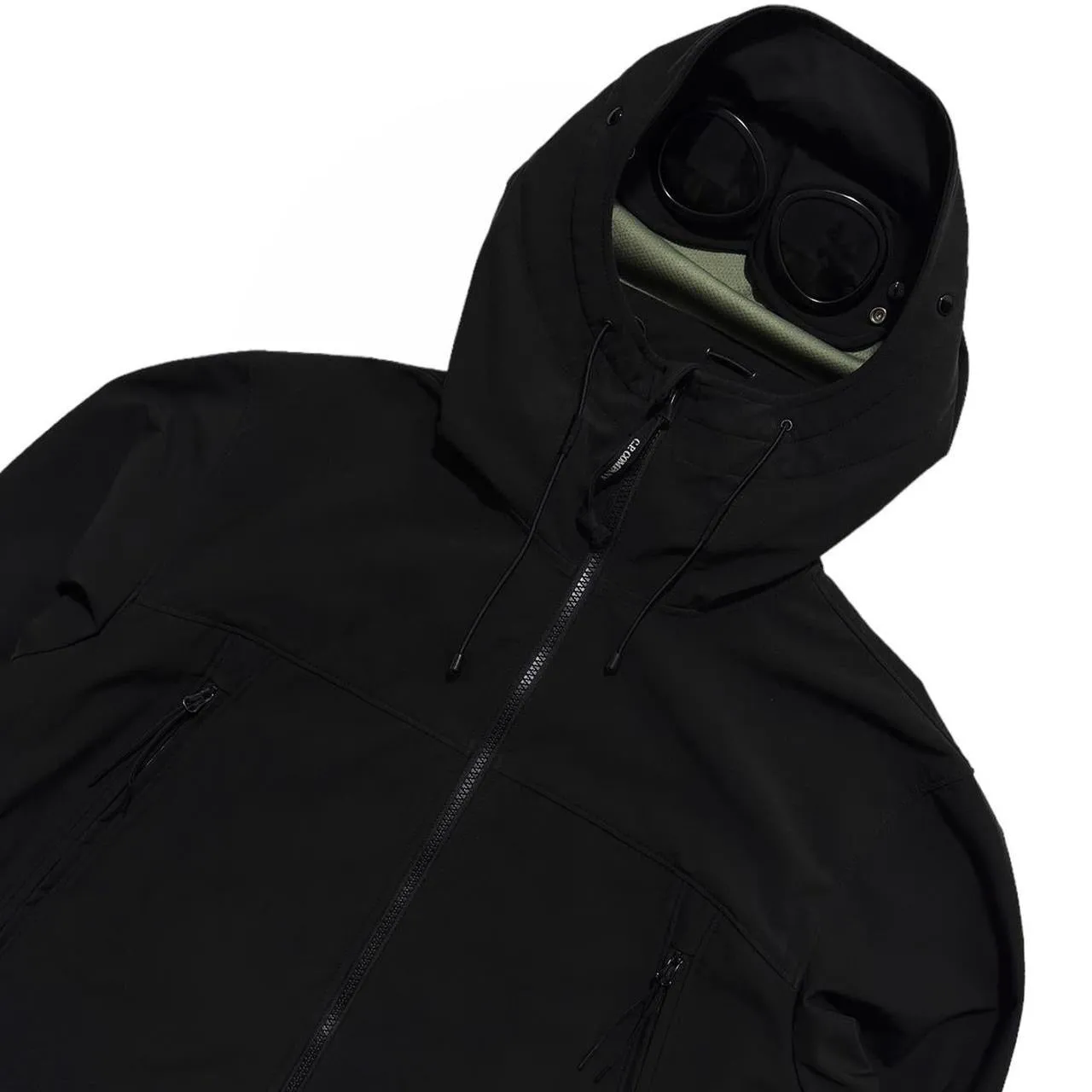 CP Company Black Soft Shell Goggle Jacket