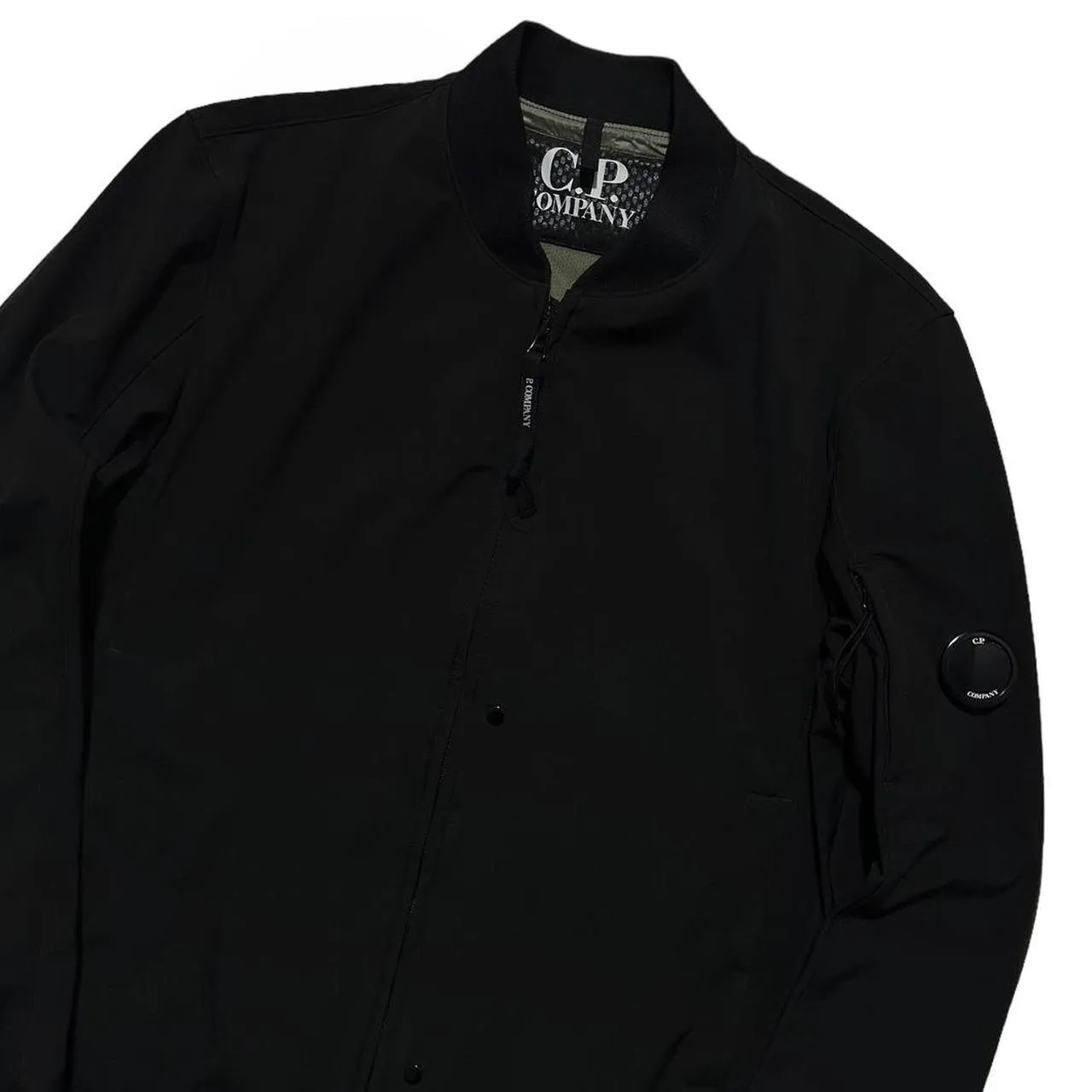 CP Company Soft Shell Black Bomber Jacket