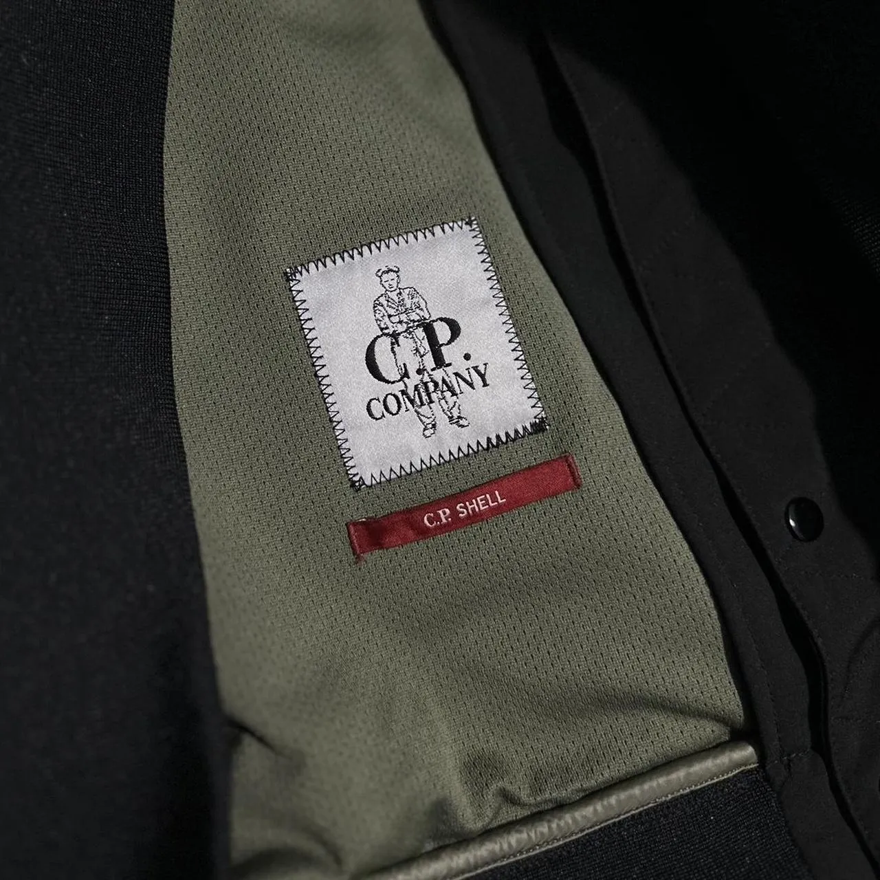 CP Company Soft Shell Black Bomber Jacket