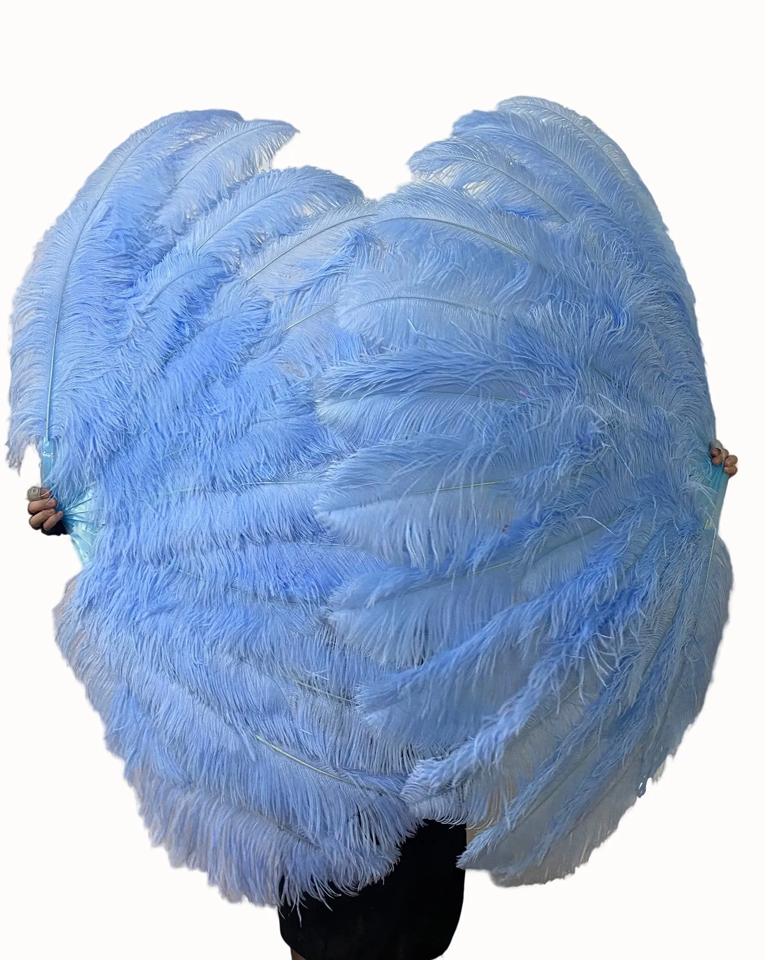 Custom colors Advanced XL 2 Layers Ostrich Feather Fan 34"x 60"