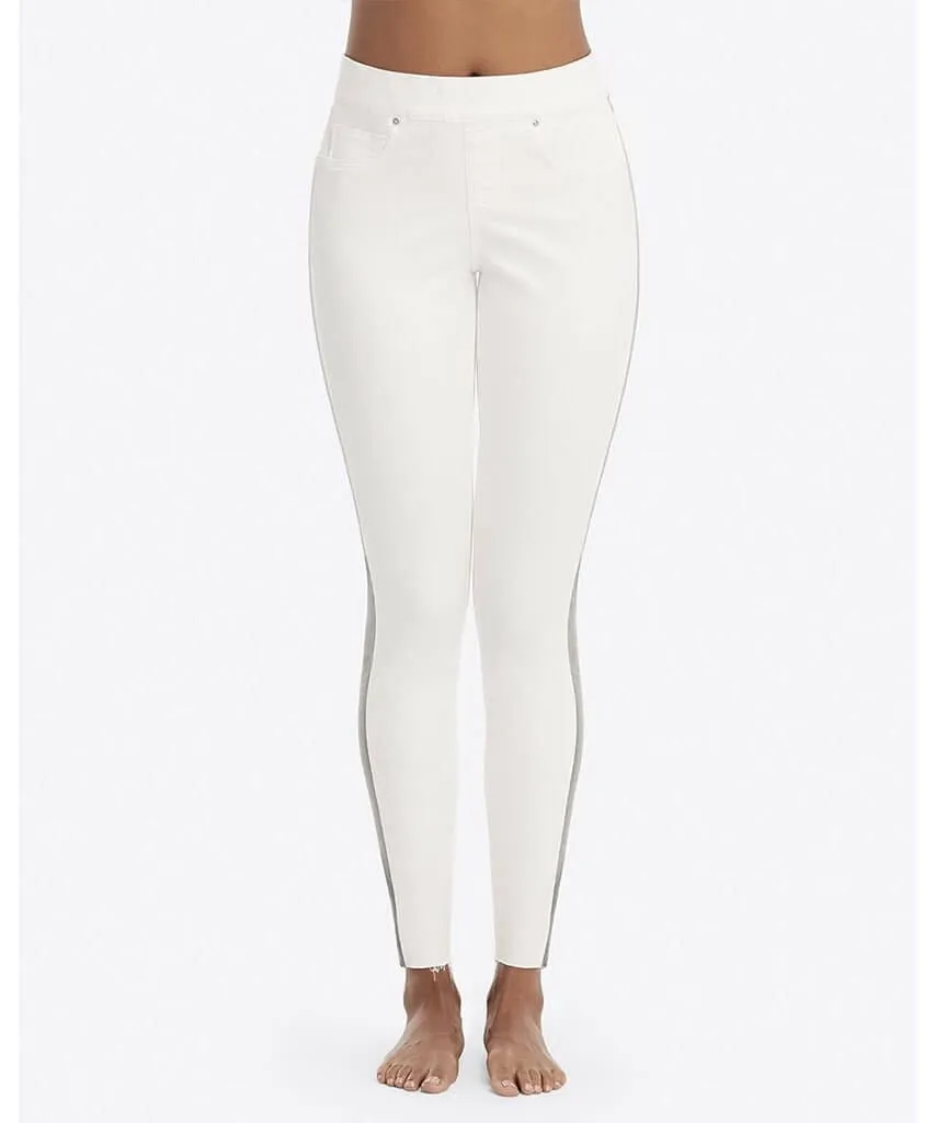 Distressed Skinny Jeans White Blue Side