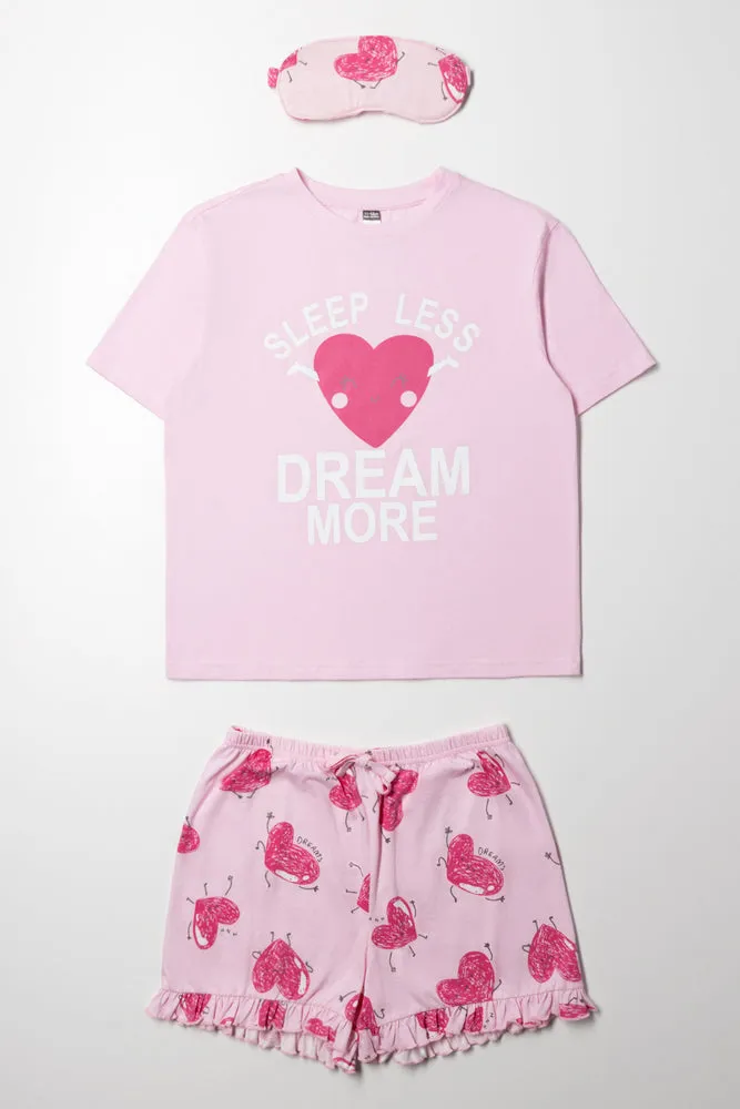 Dream More Short Set Pink