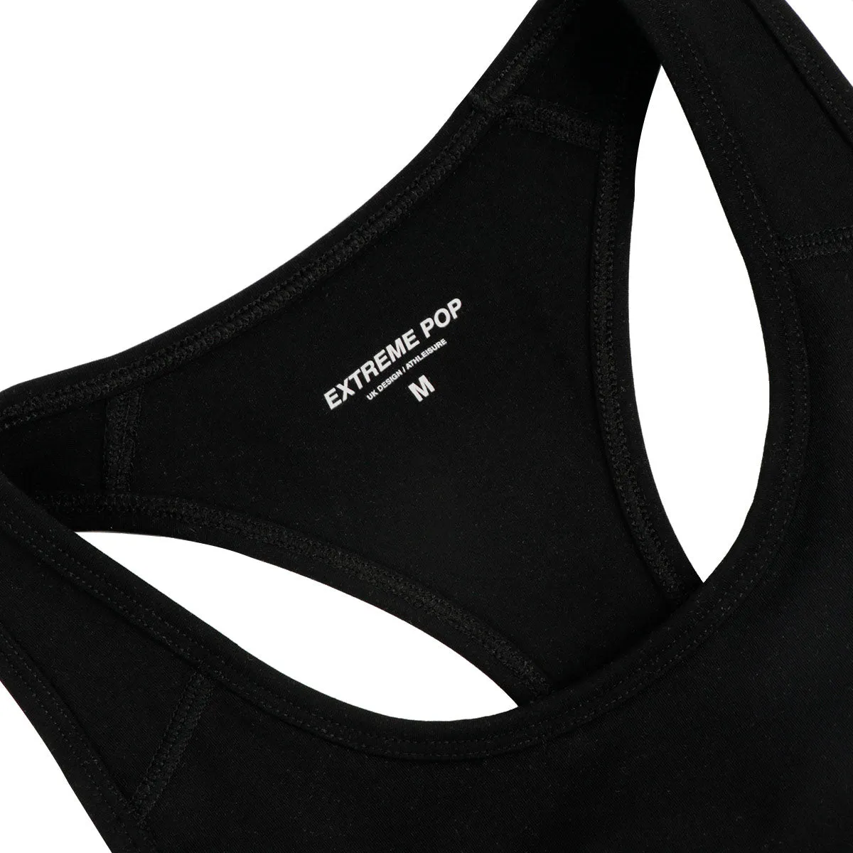 Extreme Pop Womens Gym Tank Tops and Sports Fitness Bra Suit grey black white