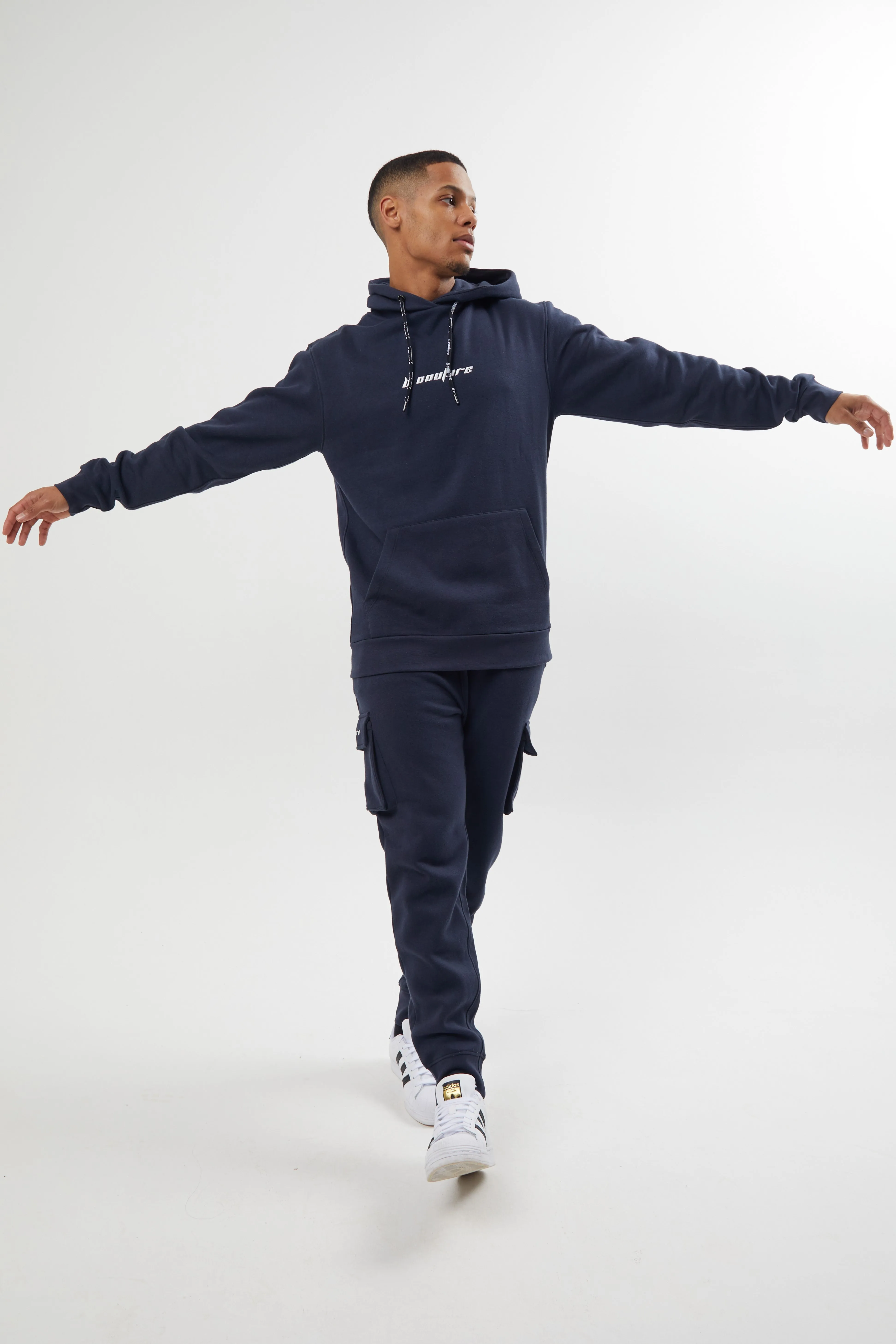 Field Place Cargo Fleece Tracksuit - Navy