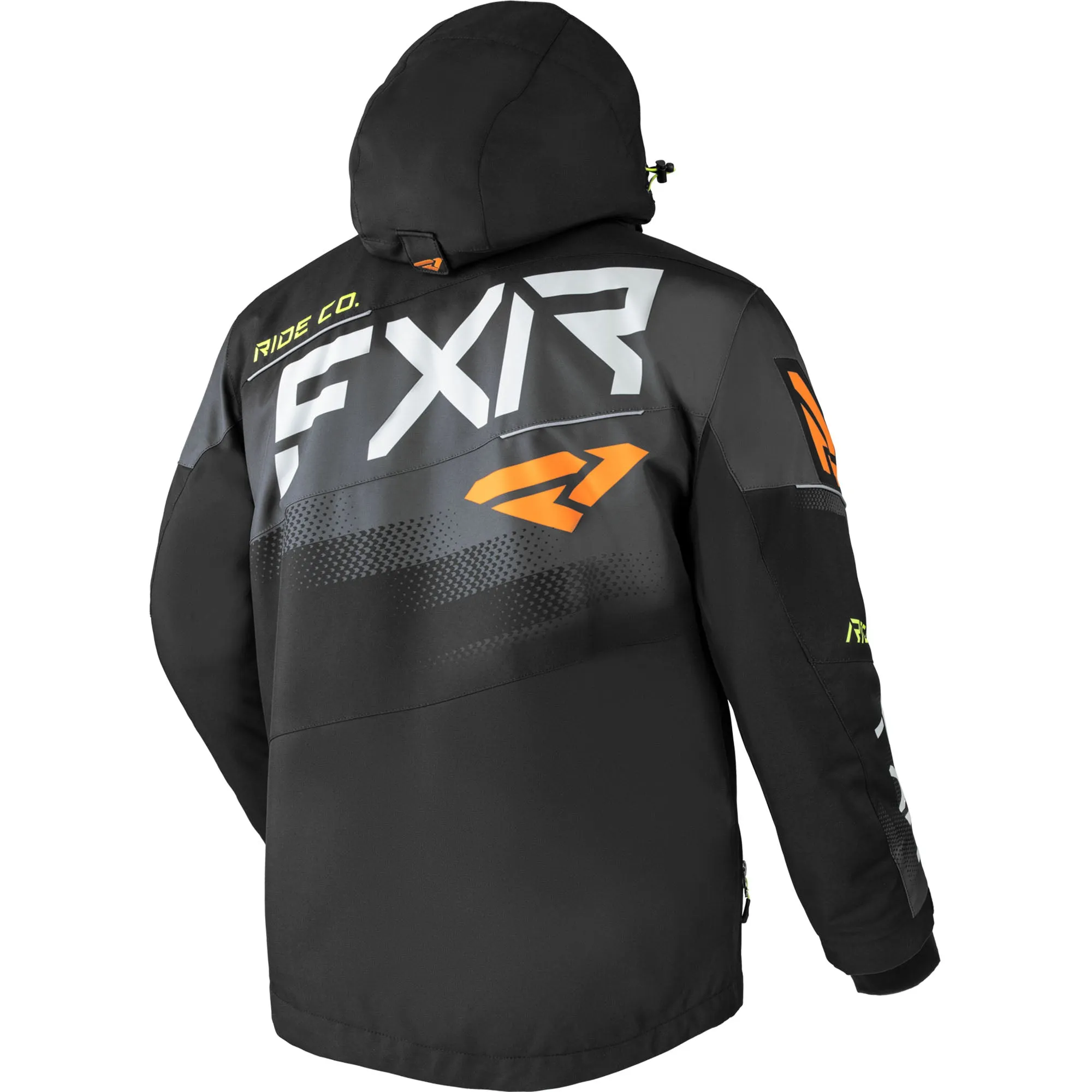 FXR Boost FX Snowmobile Jacket Black/Charcoal/Orange/Hi-Vis