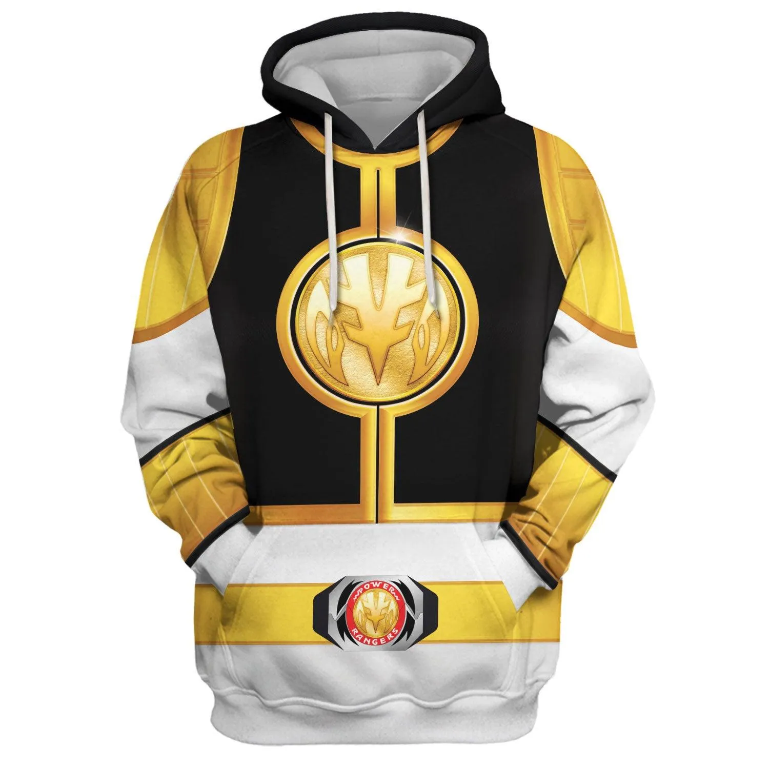 Gearhomie Unisex Tracksuit Hoodies White Power Ranger 3D Costumes