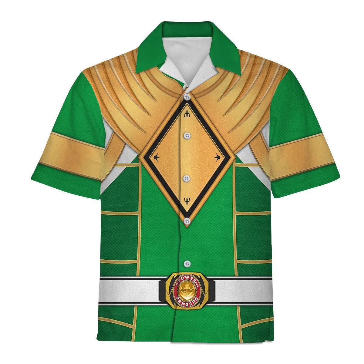 Green Ranger Dragon Shield Mighty Morphin Cosplay Hoodies Sweatshirt T-shirt Hawaiian