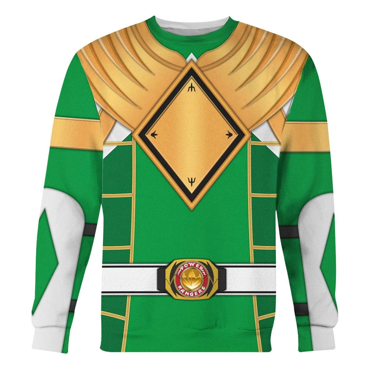 Green Ranger Dragon Shield Mighty Morphin Cosplay Hoodies Sweatshirt T-shirt Hawaiian