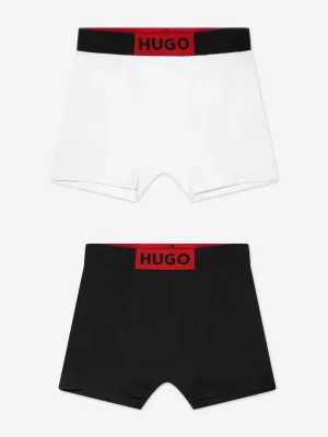 Hugo Boys Boxer Shorts Set (2 Pack) in Black