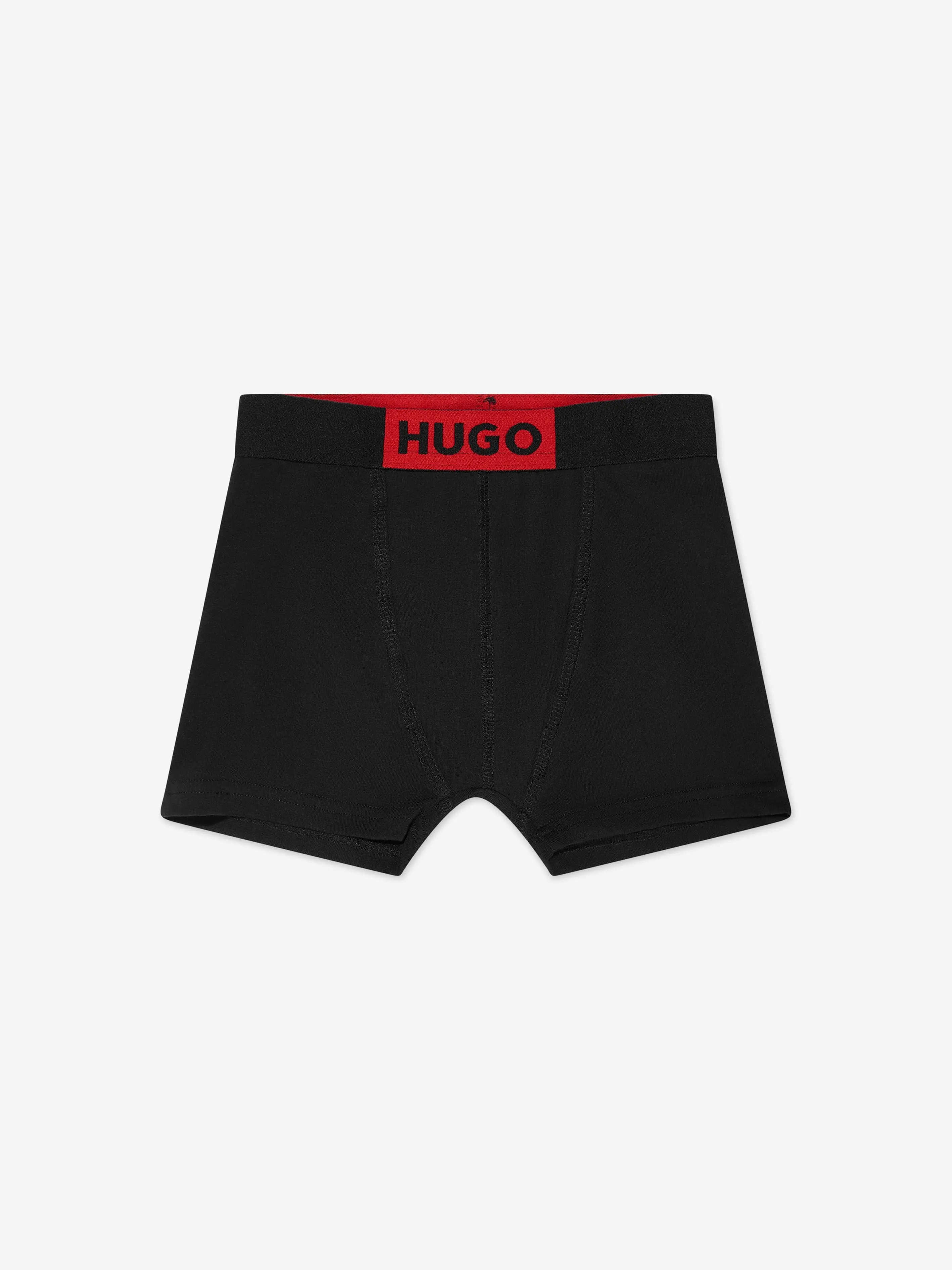 Hugo Boys Boxer Shorts Set (2 Pack) in Black