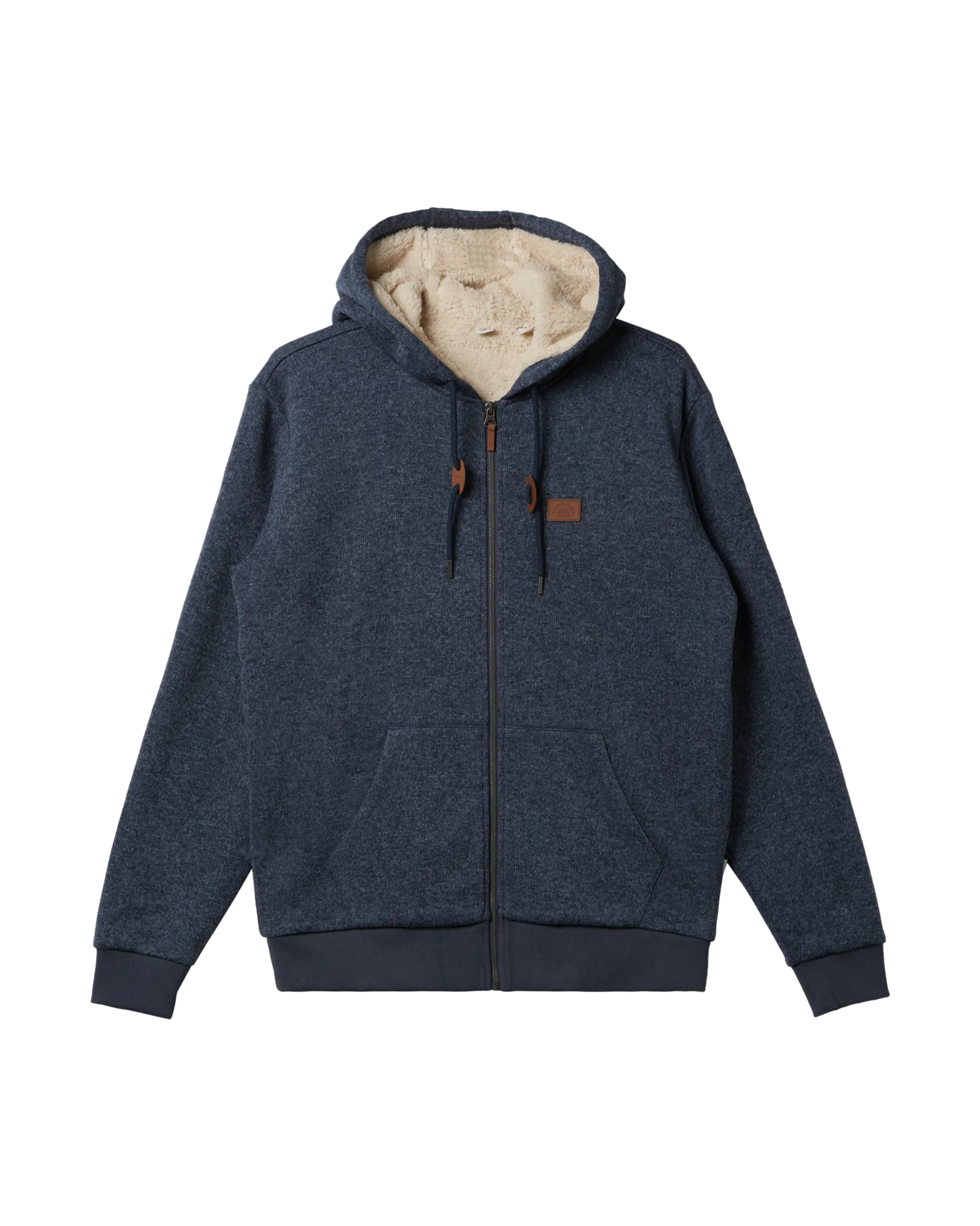 Keller Sherpa Hoodie in Navy Blazer Heather