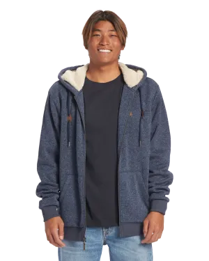 Keller Sherpa Hoodie in Navy Blazer Heather