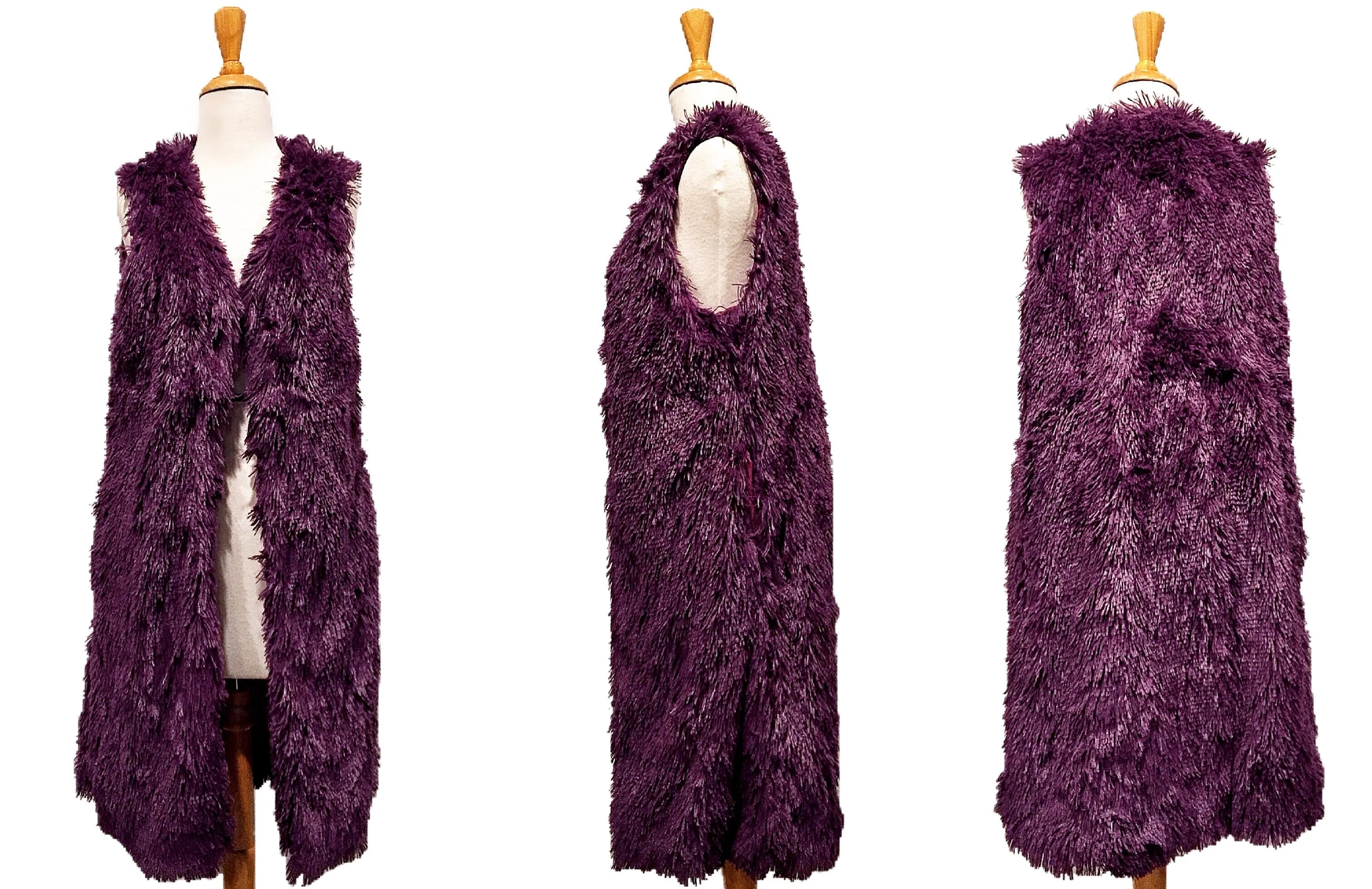 Lightweight & Sleeveless Faux Fur Long Body Vest