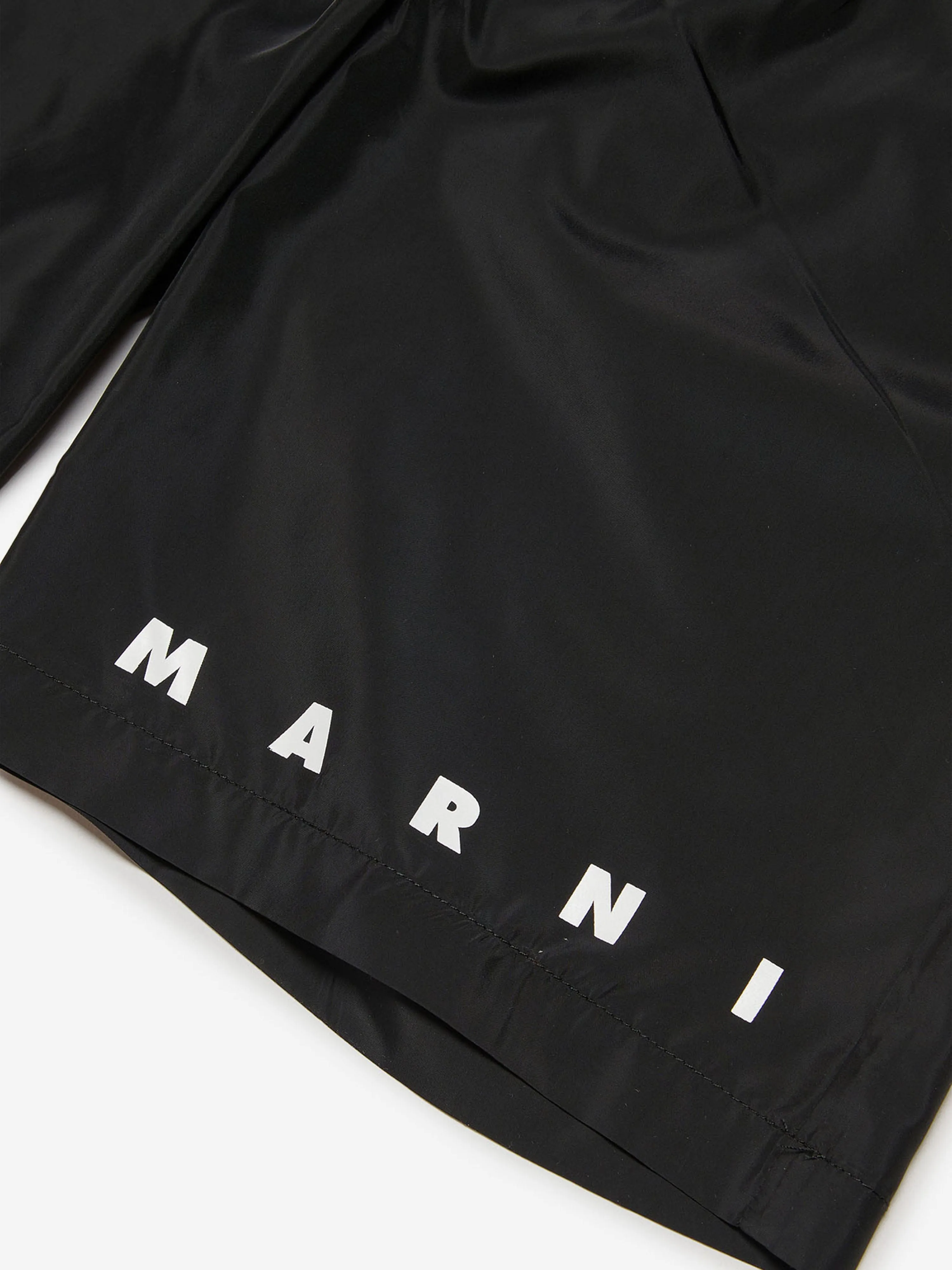 MARNI Boys Logo Swim Shorts in Black