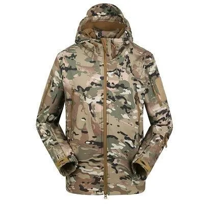 Men Military Tactical jacket Plus Size Waterproof Soft Shell Snake Camouflage Jacket Men Tactical Army Jackets