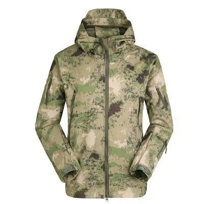 Men Military Tactical jacket Plus Size Waterproof Soft Shell Snake Camouflage Jacket Men Tactical Army Jackets