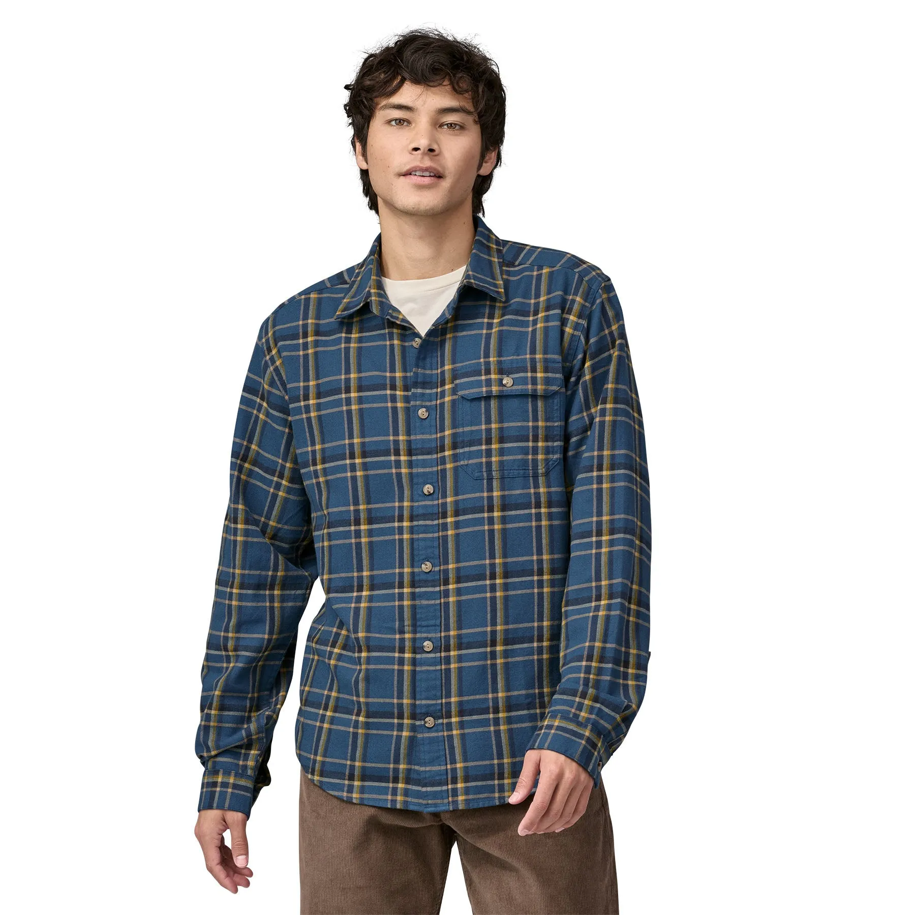 Men's Long-Sleeved Lightweight Fjord Flannel Shirt