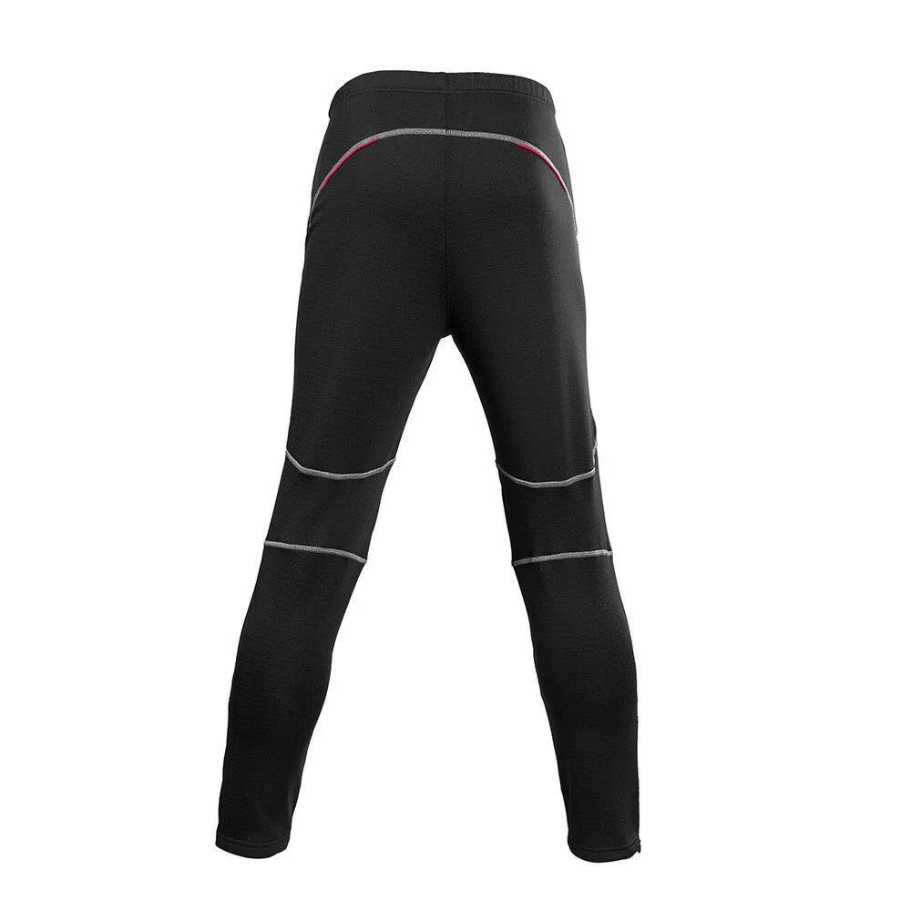 Men's Windproof Athletic Pants Winter Thermal Fleece Outdoor Sport Bike Cycling Riding Pants Trousers