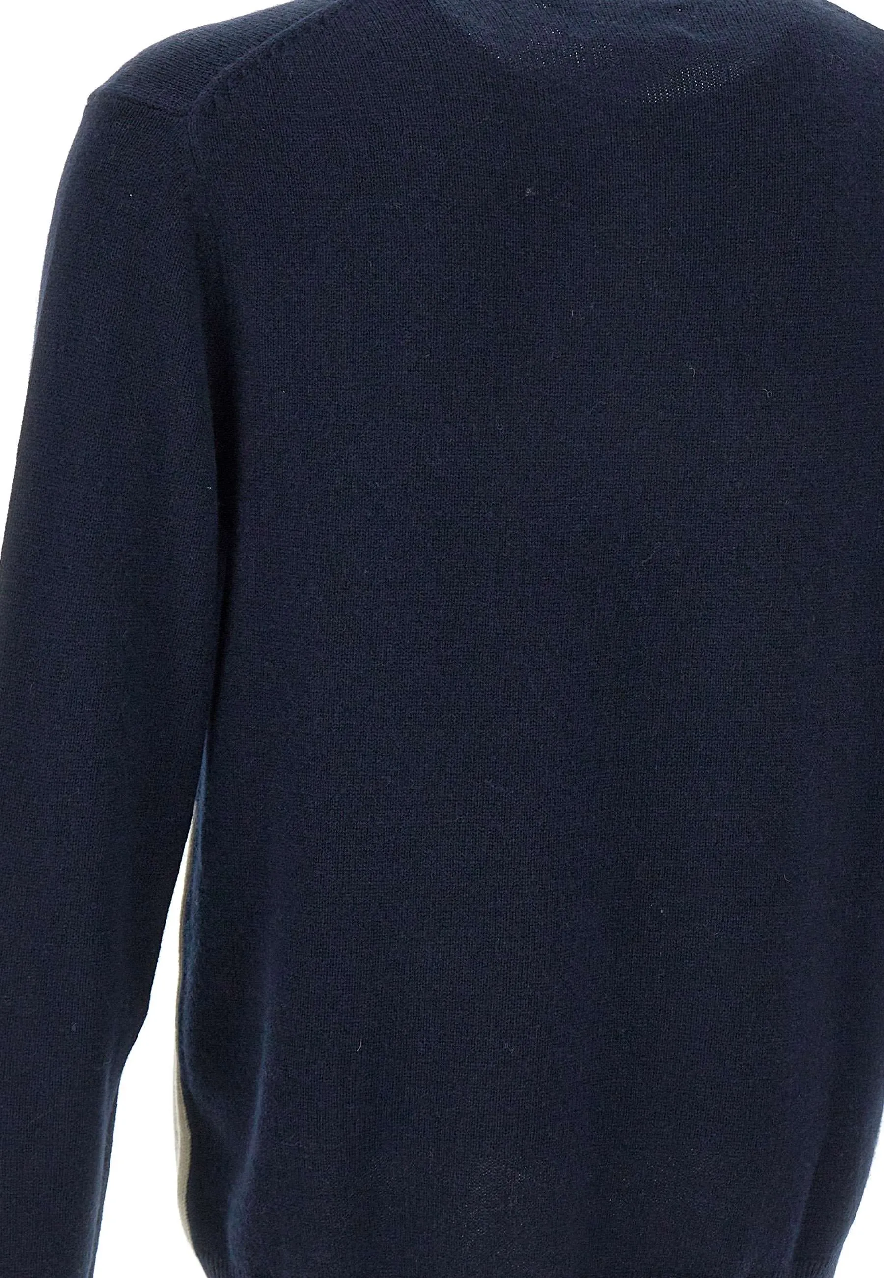 Men's Wool and Cashmere Navy Blue Sweater