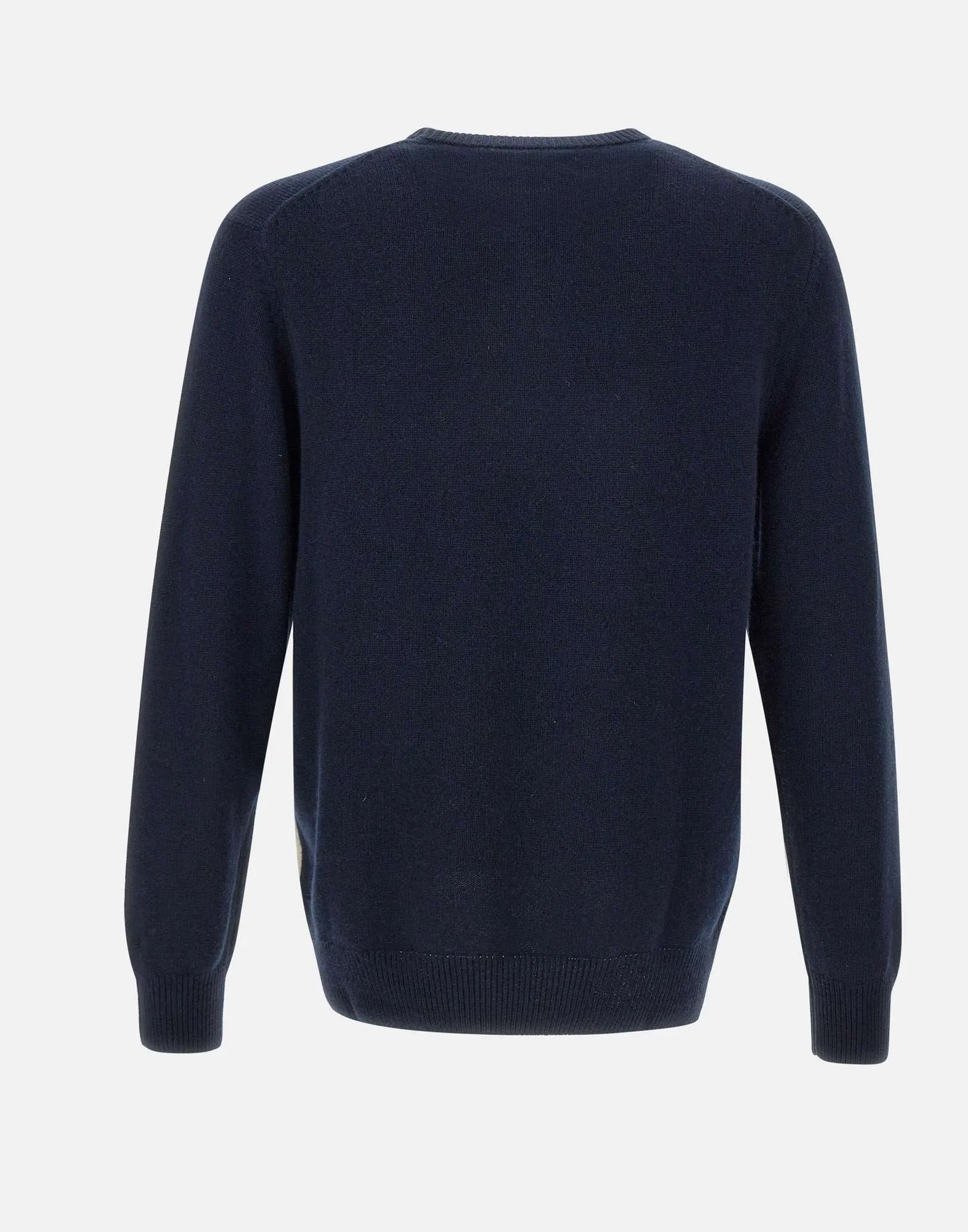 Men's Wool and Cashmere Navy Blue Sweater