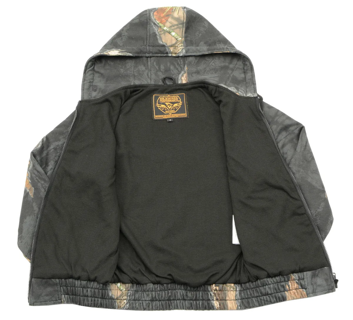 Milwaukee Leather MPM1779 Men's Mossy Oak Eclipse Zipper Front Hoodie