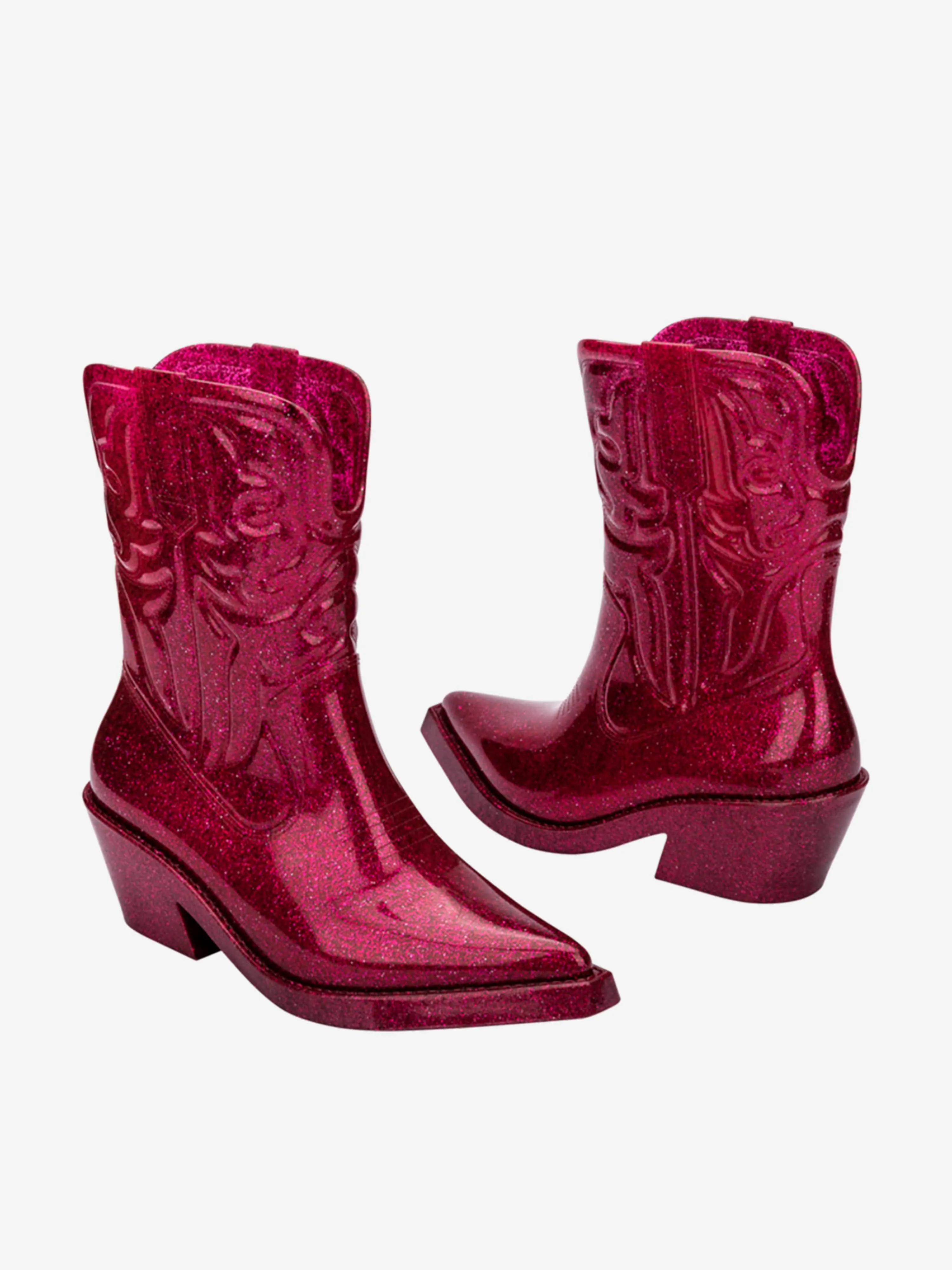 Mini Melissa Girls Texas Boots in Pink