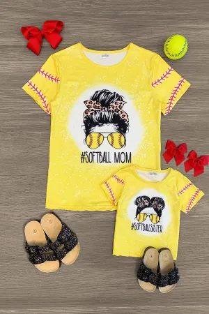 Mom & Me - "#SoftballMom & #SoftballSister" Top