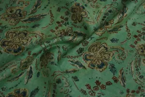 Multicolor Floral Printed Muslin Viscose Blend Fabric