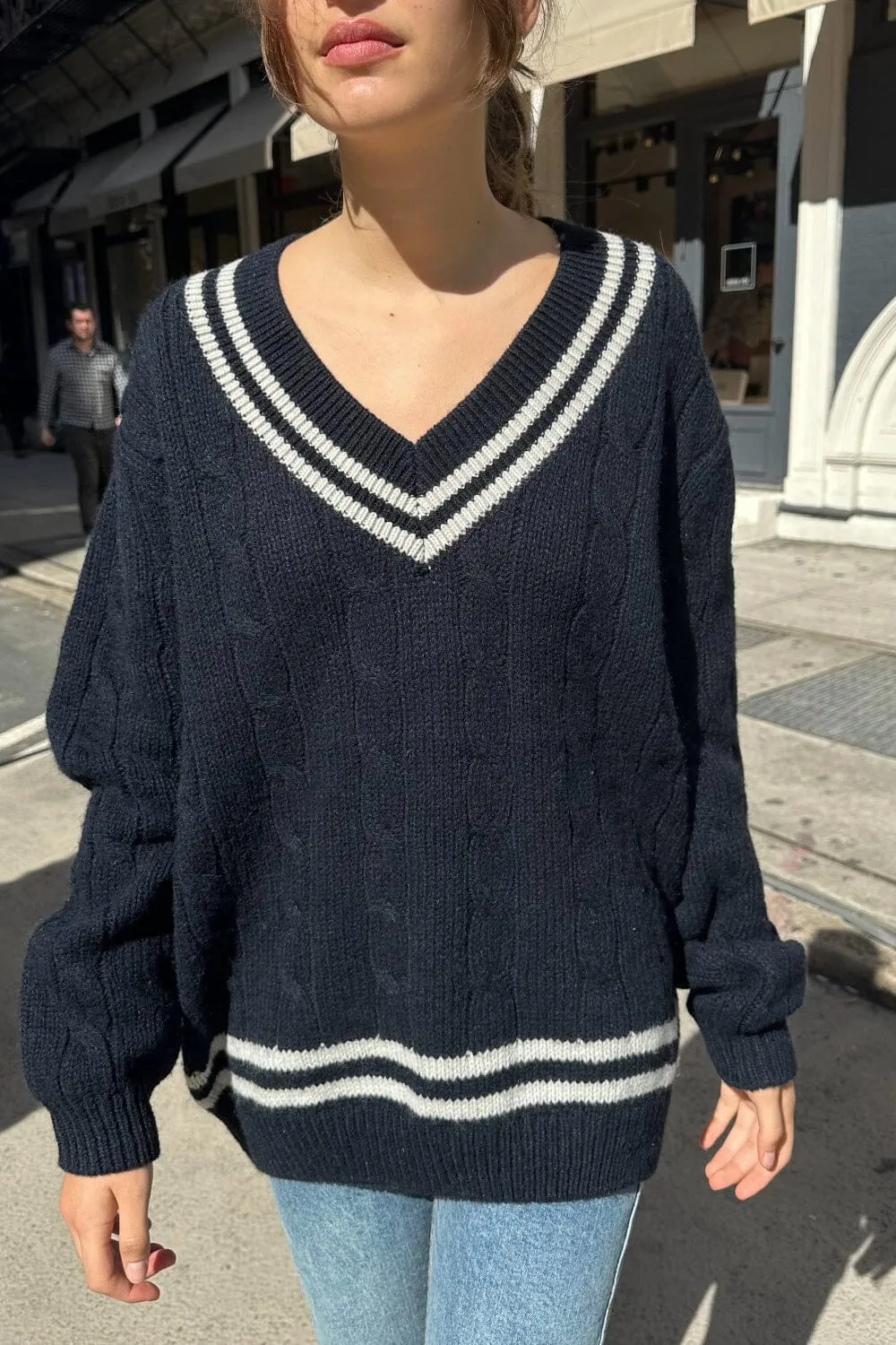 Nikki Heavy Wool Stripe Sweater