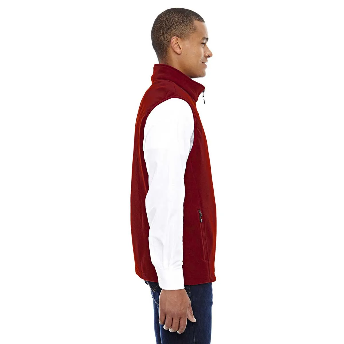 North End Men's Classic Red Voyage Fleece Vest