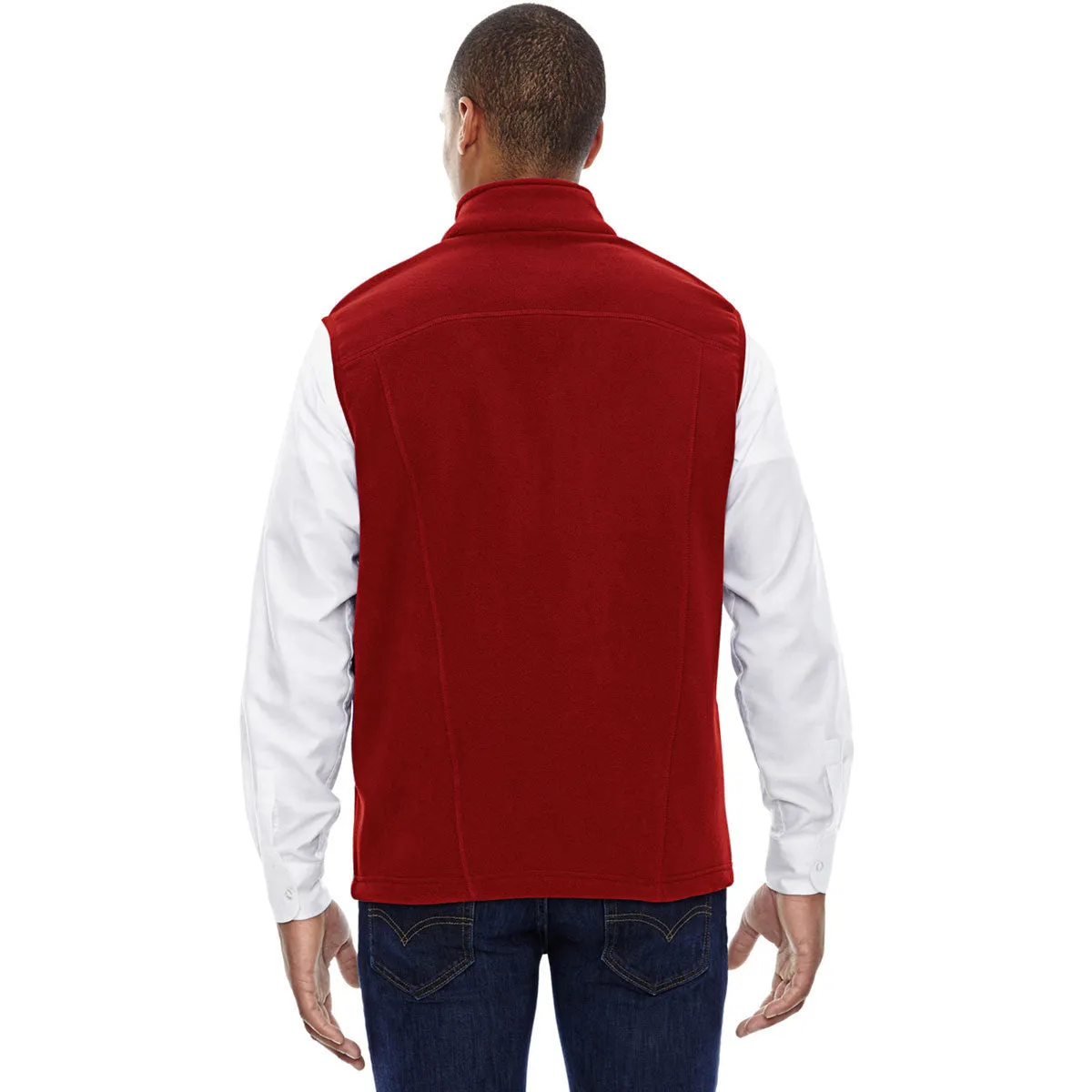 North End Men's Classic Red Voyage Fleece Vest