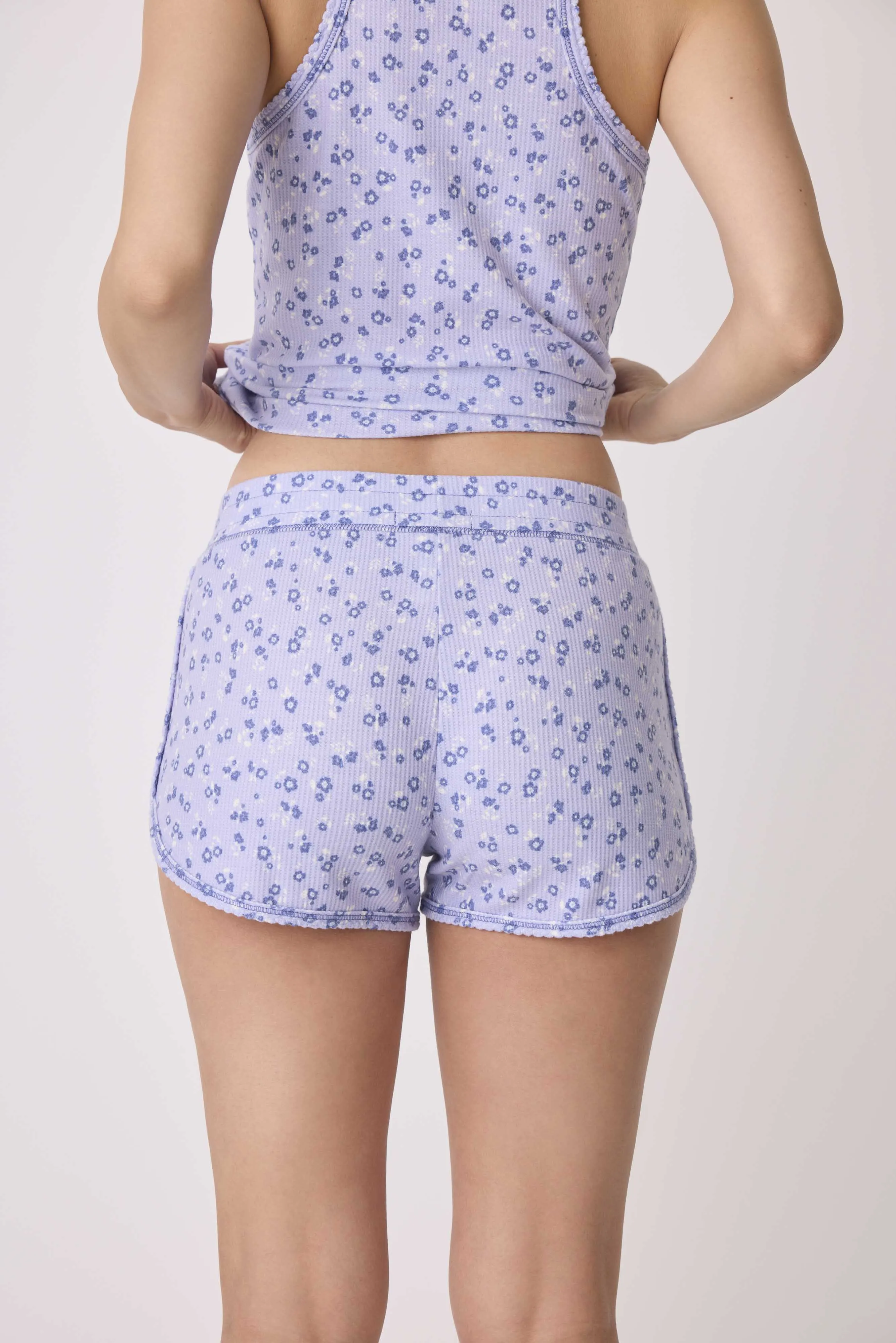 Peace & Love Ditsy Floral Thermal PJ Short