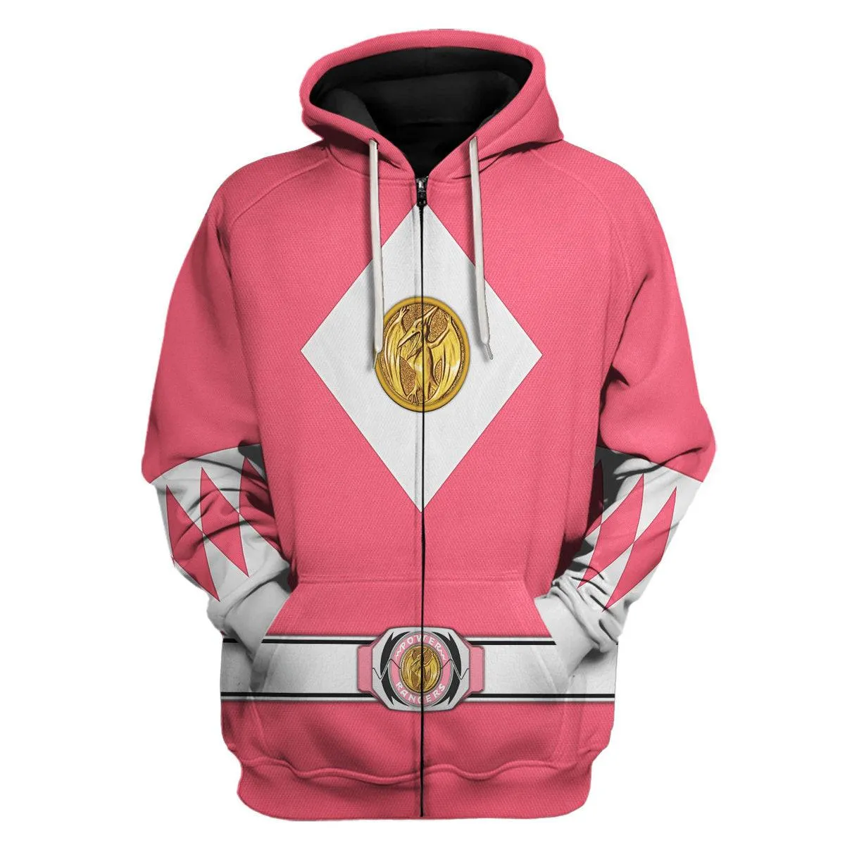 Pink Ranger Mighty Morphin The Movie (1995) Hoodies Sweatshirt T-shirt Hawaiian