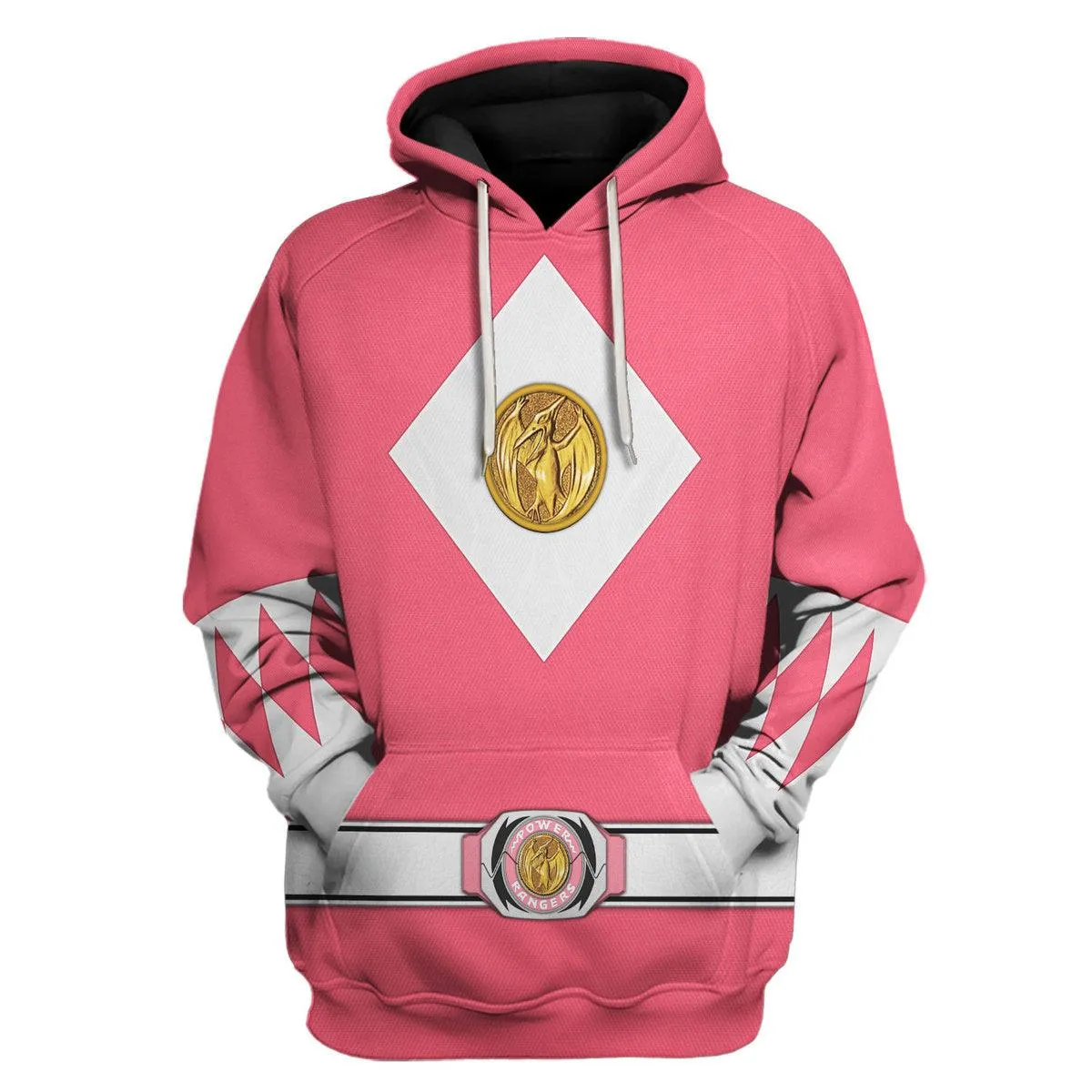 Pink Ranger Mighty Morphin The Movie (1995) Hoodies Sweatshirt T-shirt Hawaiian